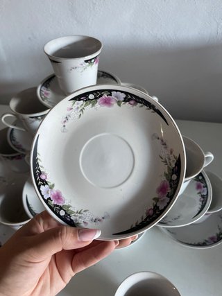 Juego 12 Tazas y Platos Chino