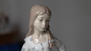 Figura Zaphir Joven con Gansos Porcelana