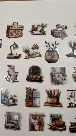 50 Pegatinas Decorativas Estilo Vintage