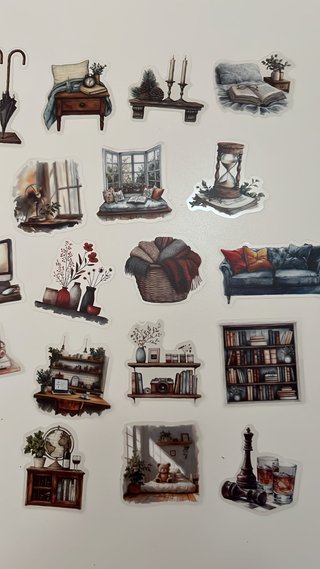 50 Pegatinas Decorativas Estilo Vintage