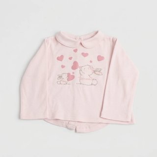 Maglietta bimba con coniglietti e cuori