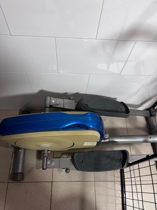 Bicicleta Elíptica Gris y Azul