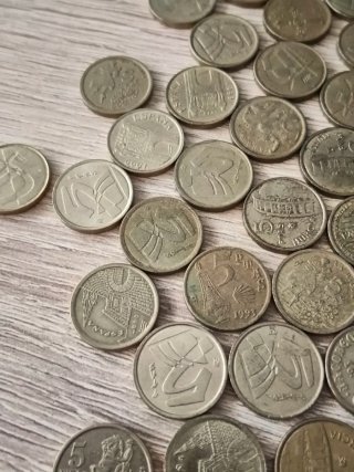 Lote monedas pesetas años 90