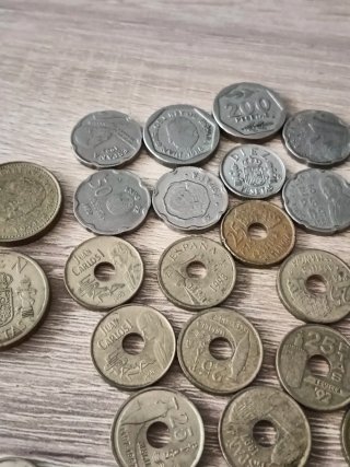 Lote monedas pesetas años 90