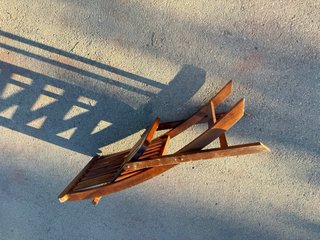Silla plegable vintage de madera