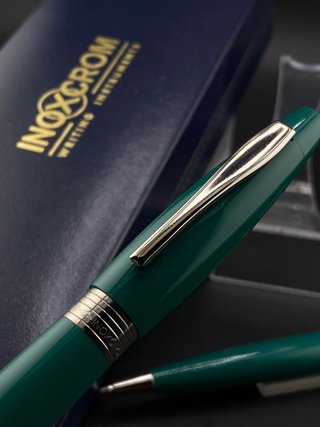 Set Pluma y Bolígrafo Inoxcrom Turquesa