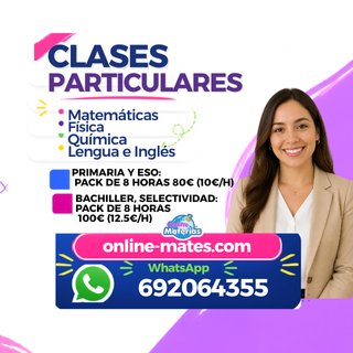 PROFESORA PARTICULARE DE MATEMÁTICAS ONLINE