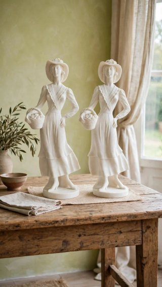 Figuras de mujer de piedra.