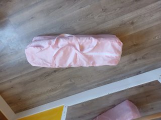 Cuna de viaje rosa