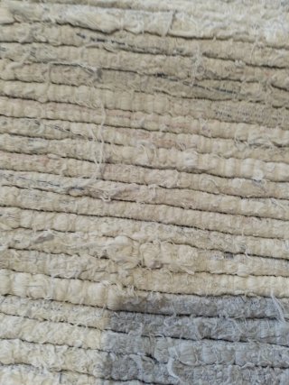 Alfombra Jarapa Beige y Blanca
