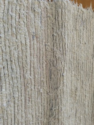 Alfombra Jarapa Beige y Blanca