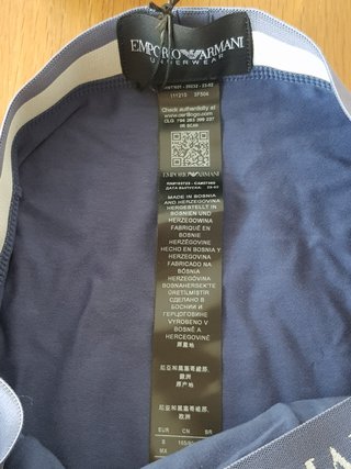 Pack 2 Calzoncillos Emporio Armani, Talla S