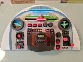 Panel de control avión madera