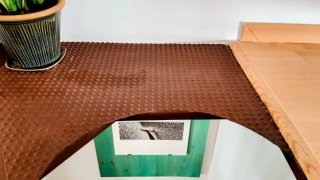 Escalera caracol hierro forjado marrón