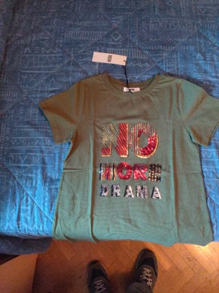 Camiseta MOM lentejuelas M/L