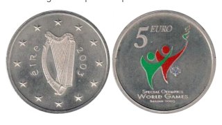 5 Euros Irlanda 2003 Coincard