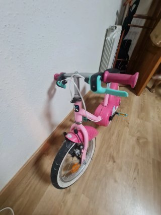 Bicicleta infantil niña Btwin rosa