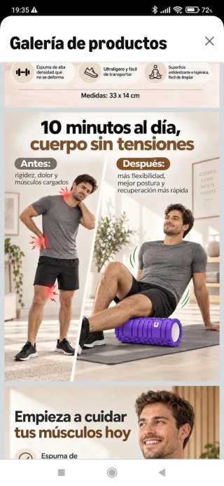 Rodillo de Masaje Muscular Morado