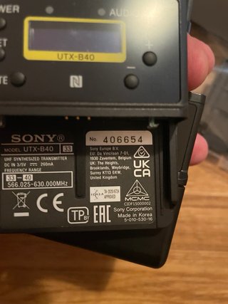 Sony UWP-21 freq 566-630 Sanken COS-11D negro