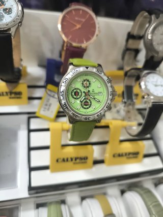 Reloj Calypso Cronógrafo Verde Vintage