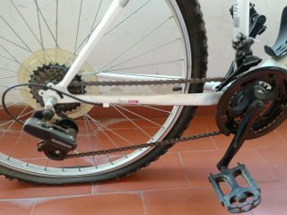 Bicicleta de montaña blanca mujer