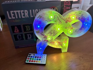 Letra & Infinito Luces LED Mando