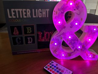 Letra & Infinito Luces LED Mando