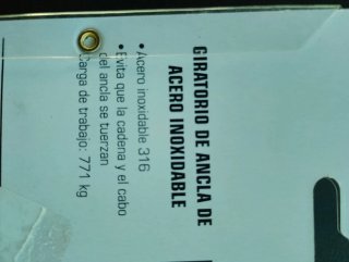 Giratorio Ancla Acero Inoxidable Seachoice 44501
