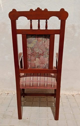 Conjunto comedor antiguo: 6 sillas, 2 sillones