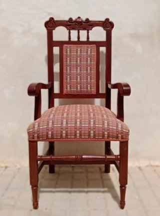 Conjunto comedor antiguo: 6 sillas, 2 sillones