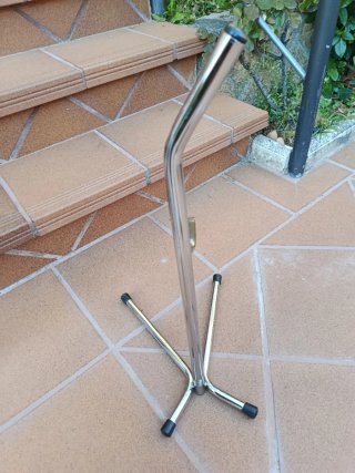 Soporte Pie Bicicleta Cromado