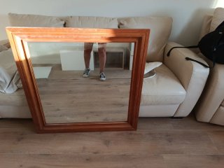 Espejo de madera con marco
