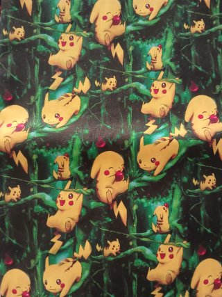 Tela Algodón Pokémon Pikachu Jungla 0,48x1,07m