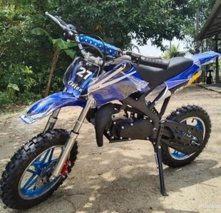 Moto Motocross Orion Azul y Negra 49cc