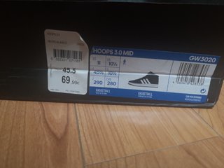 Zapatillas Adidas Hoops 3.0 Mid Talla 45 1/3 hombr