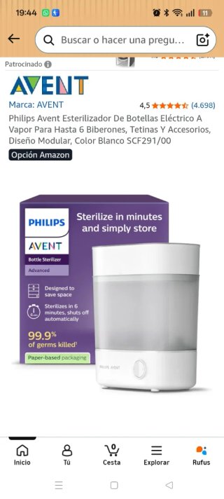 Esterilizador Philips Avent