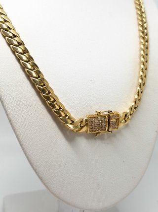 ORO NUEVO 18kt Cadena cubana 8mm