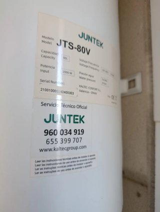 Termo Eléctrico JUNTEK 80L 2000W