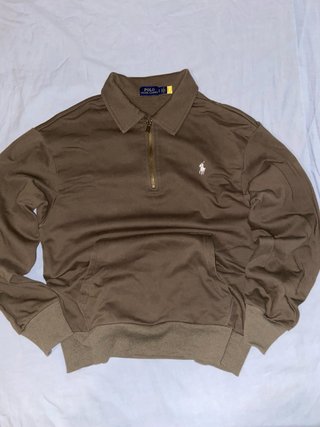 Jersey Polo Ralph Lauren Marrón Media Cremallera