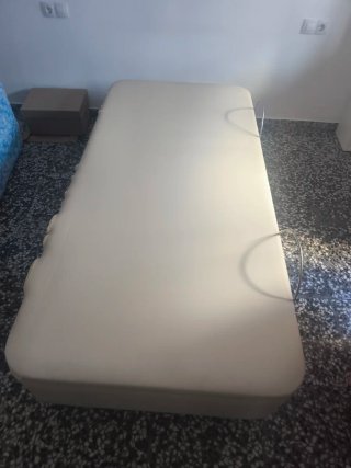 Canapé abatible 90x190 polipiel beige