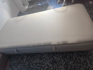 Canapé abatible 90x190 polipiel beige