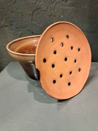 Cenicero Vintage Cerámica Marrón
