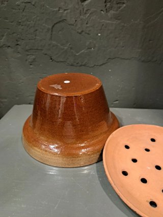Cenicero Vintage Cerámica Marrón