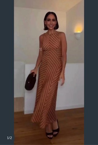 Vestido midi rayas Zara T/M