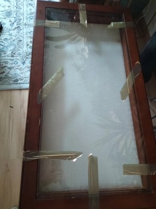 Mesa de centro madera y cristal