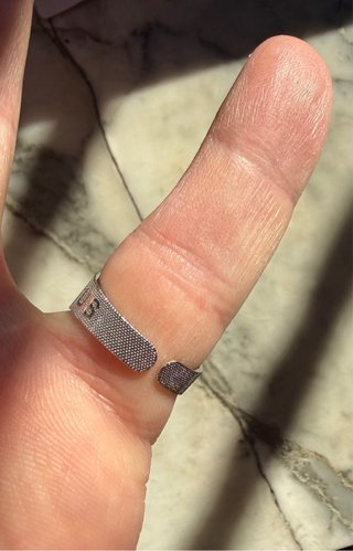 Anello San Benito in Acciaio Inossidabile Aperto