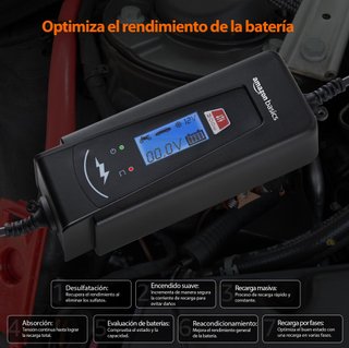 Cargador batería automático 2A/4A, 6V/12V CC