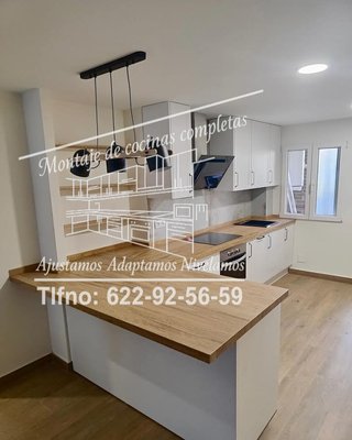 Montaje de cocina con instalación de encimeras y+