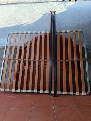 Cama reposa cabeza madera con somier