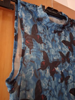 Vestido mariposas semitransparente Shein